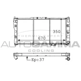 Radiateur, refroidissement du moteur AUTOGAMMA 101215