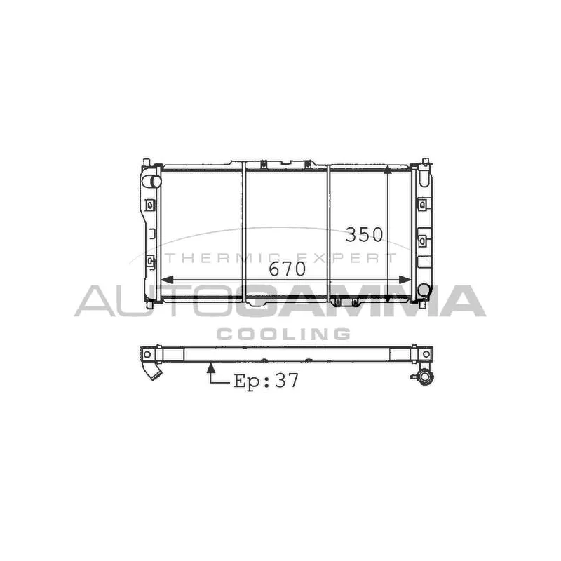 Radiateur, refroidissement du moteur AUTOGAMMA 101215