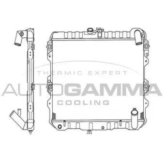 Radiateur, refroidissement du moteur AUTOGAMMA 101216