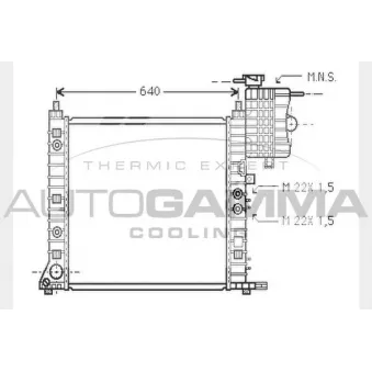 Radiateur, refroidissement du moteur AUTOGAMMA 101218