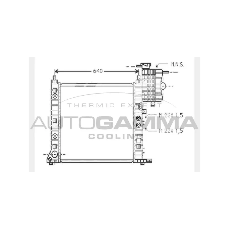 Radiateur, refroidissement du moteur AUTOGAMMA 101218