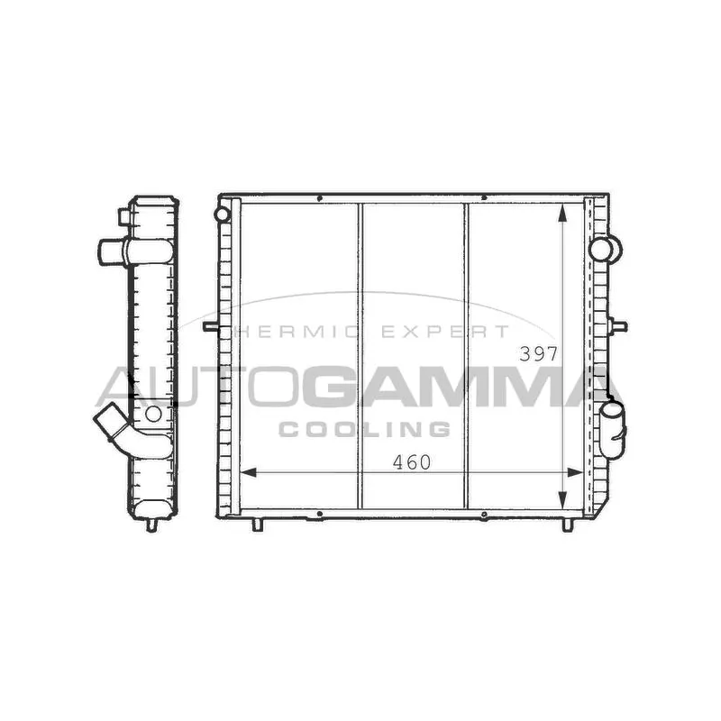 Radiateur, refroidissement du moteur AUTOGAMMA 101239