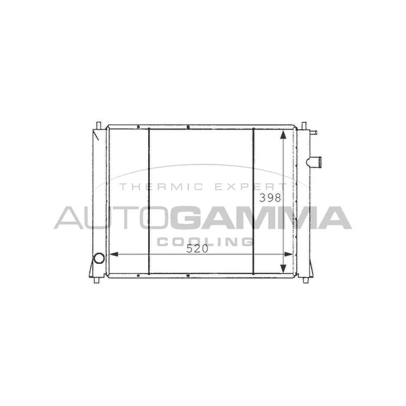Radiateur, refroidissement du moteur AUTOGAMMA 101254
