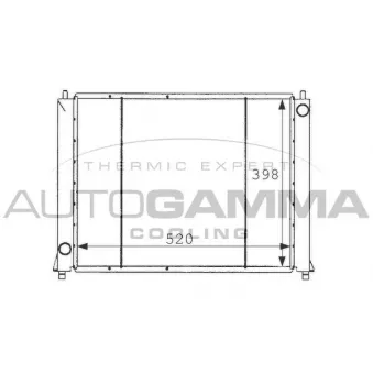 Radiateur, refroidissement du moteur AUTOGAMMA 101255