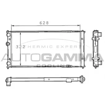 Radiateur, refroidissement du moteur AUTOGAMMA 101262