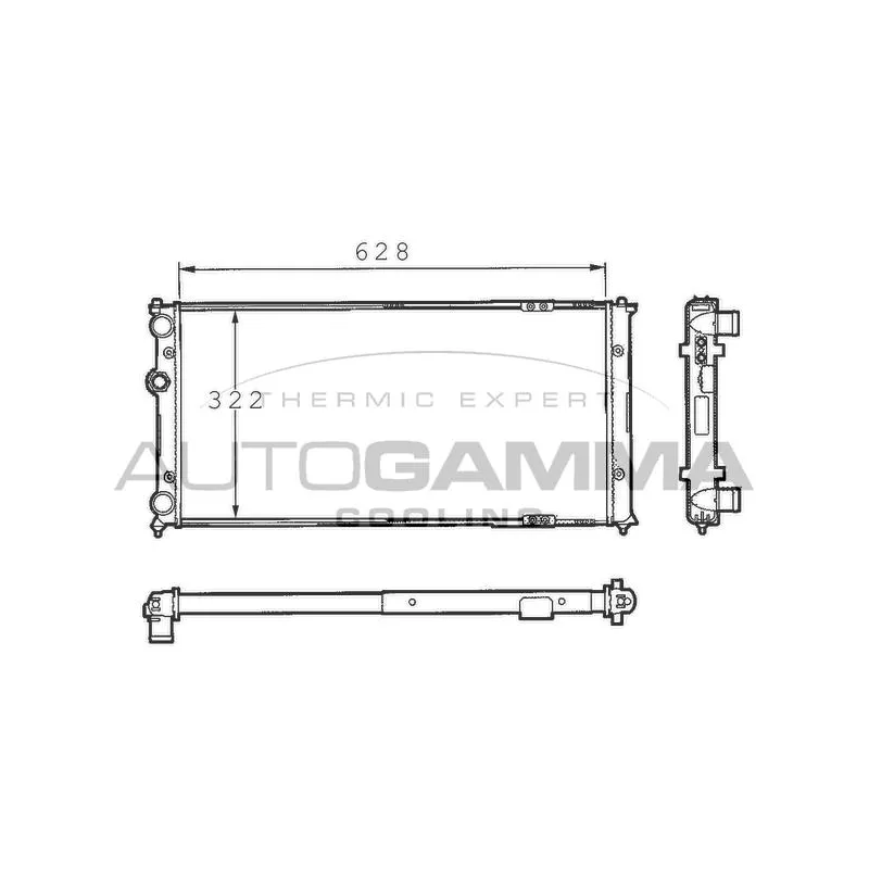 Radiateur, refroidissement du moteur AUTOGAMMA 101262
