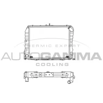 Radiateur, refroidissement du moteur AUTOGAMMA 101275