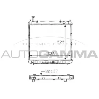 Radiateur, refroidissement du moteur AUTOGAMMA 101276