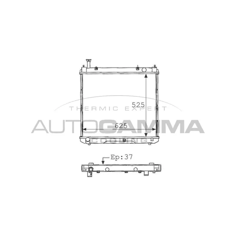 Radiateur, refroidissement du moteur AUTOGAMMA 101276