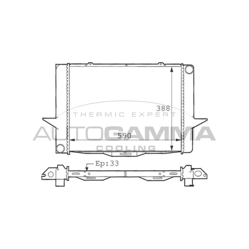 Radiateur, refroidissement du moteur AUTOGAMMA 101281