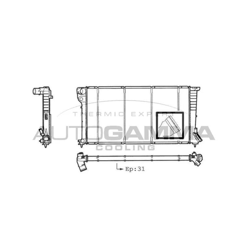 Radiateur, refroidissement du moteur AUTOGAMMA 101304