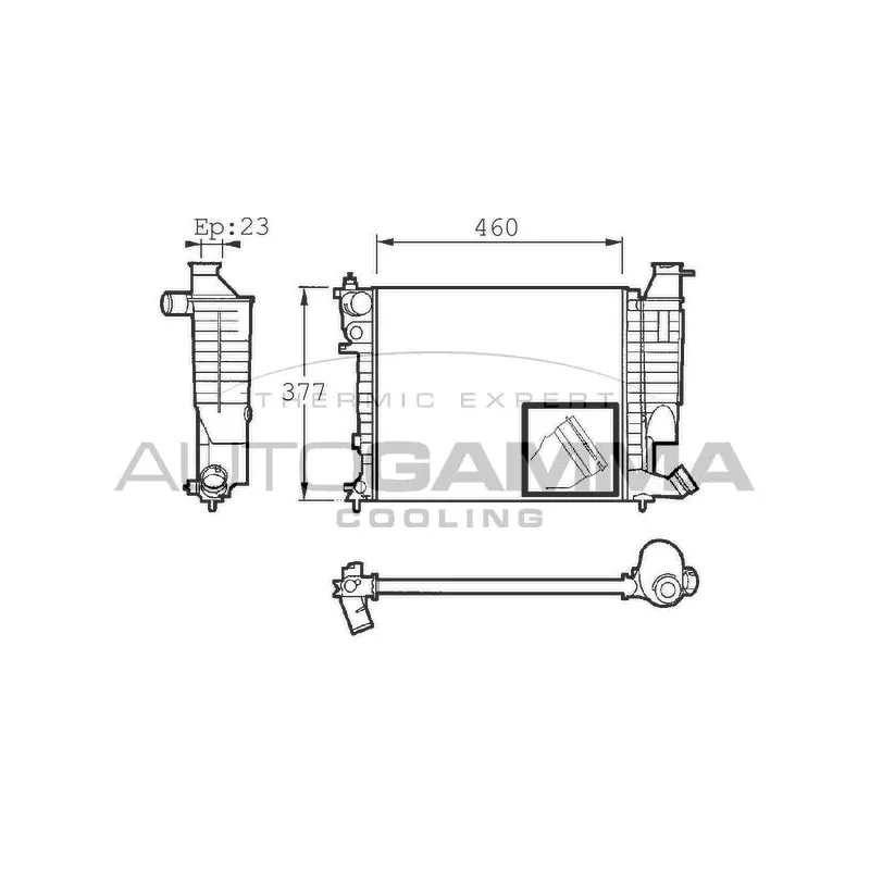 Radiateur, refroidissement du moteur AUTOGAMMA 101310