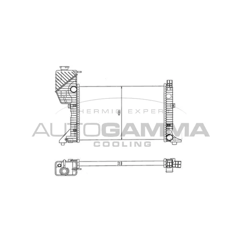 Radiateur, refroidissement du moteur AUTOGAMMA 101322
