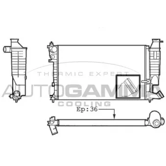 Radiateur, refroidissement du moteur AUTOGAMMA 101328