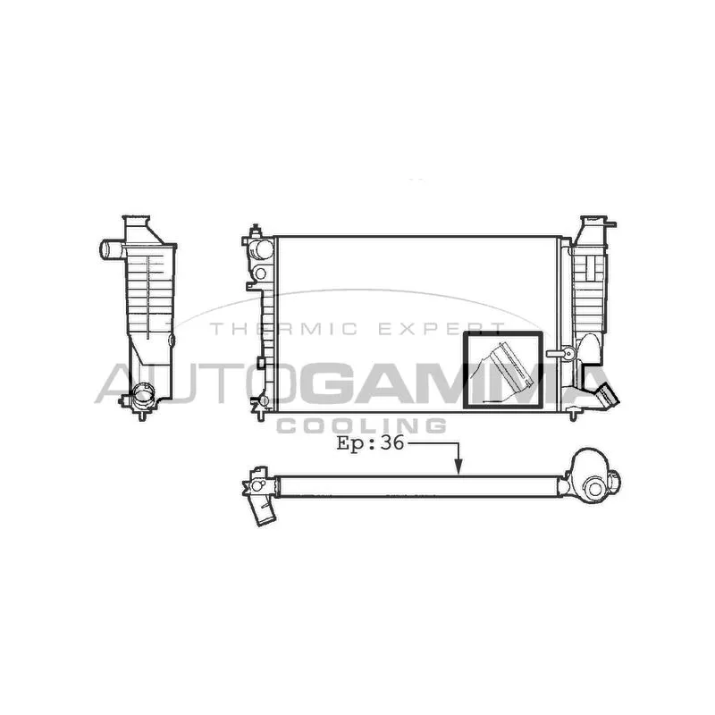 Radiateur, refroidissement du moteur AUTOGAMMA 101328