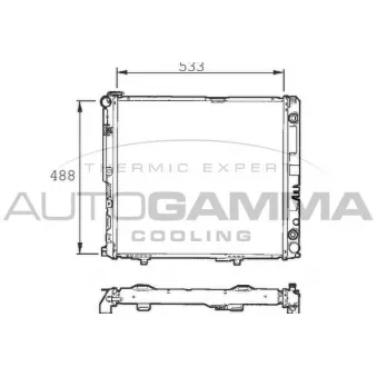 Radiateur, refroidissement du moteur AUTOGAMMA 101334