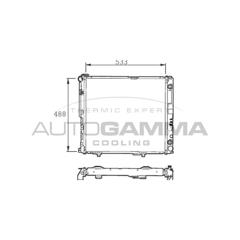 Radiateur, refroidissement du moteur AUTOGAMMA 101334