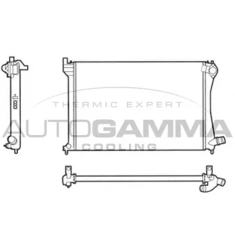 Radiateur, refroidissement du moteur AUTOGAMMA 101345