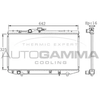 Radiateur, refroidissement du moteur AUTOGAMMA 101353