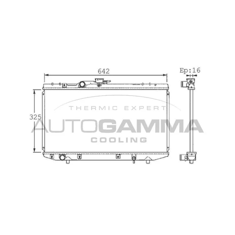 Radiateur, refroidissement du moteur AUTOGAMMA 101353