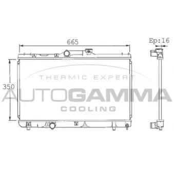 Radiateur, refroidissement du moteur AUTOGAMMA 101354