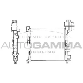 Radiateur, refroidissement du moteur AUTOGAMMA 101358