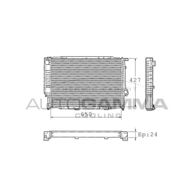 Radiateur, refroidissement du moteur AUTOGAMMA 101367