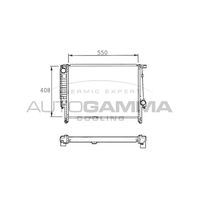 Radiateur, refroidissement du moteur AUTOGAMMA 101368