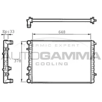 Radiateur, refroidissement du moteur AUTOGAMMA 101373
