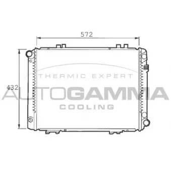 Radiateur, refroidissement du moteur AUTOGAMMA 101376