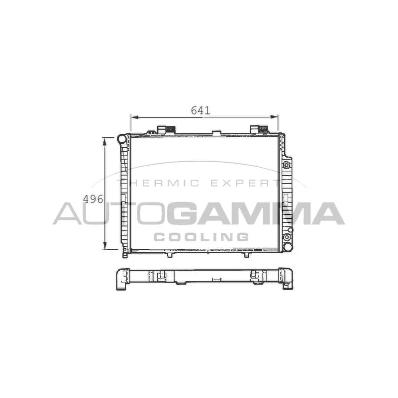 Radiateur, refroidissement du moteur AUTOGAMMA 101380
