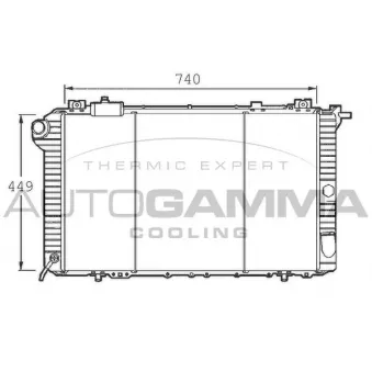 Radiateur, refroidissement du moteur AUTOGAMMA 101384