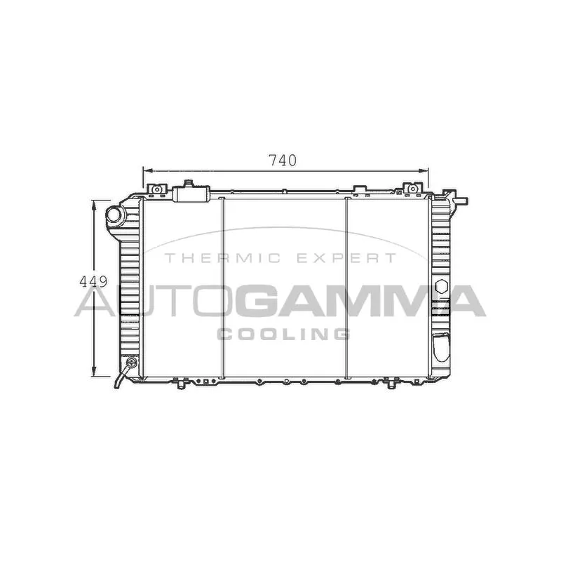 Radiateur, refroidissement du moteur AUTOGAMMA 101384