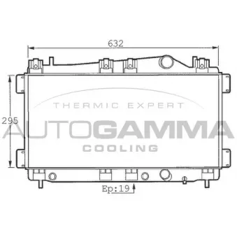 Radiateur, refroidissement du moteur AUTOGAMMA 101395