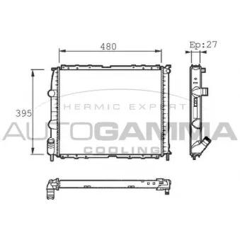 Radiateur, refroidissement du moteur AUTOGAMMA 101422