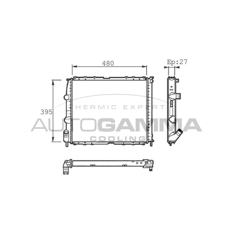 Radiateur, refroidissement du moteur AUTOGAMMA 101422