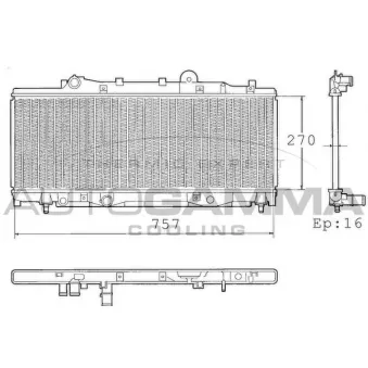 Radiateur, refroidissement du moteur AUTOGAMMA 101423