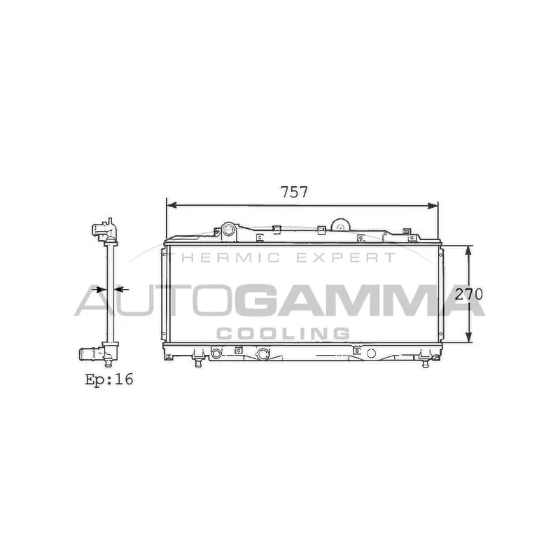 Radiateur, refroidissement du moteur AUTOGAMMA 101426