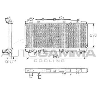 Radiateur, refroidissement du moteur AUTOGAMMA 101427