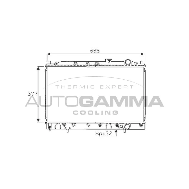 Radiateur, refroidissement du moteur AUTOGAMMA 101433