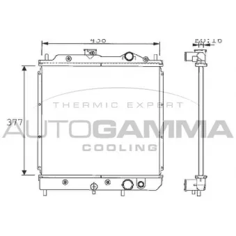 Radiateur, refroidissement du moteur AUTOGAMMA 101434