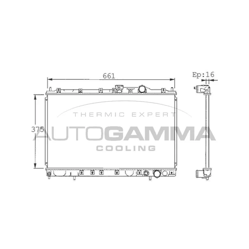Radiateur, refroidissement du moteur AUTOGAMMA 101436