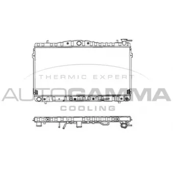 Radiateur, refroidissement du moteur AUTOGAMMA 101444