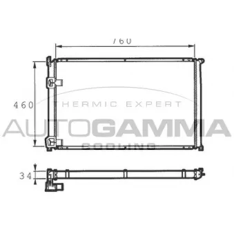 Radiateur, refroidissement du moteur AUTOGAMMA 101458
