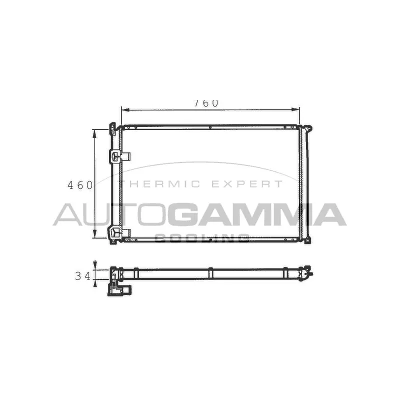 Radiateur, refroidissement du moteur AUTOGAMMA 101458