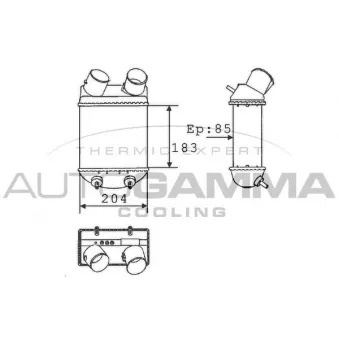 Intercooler, échangeur AUTOGAMMA 101479