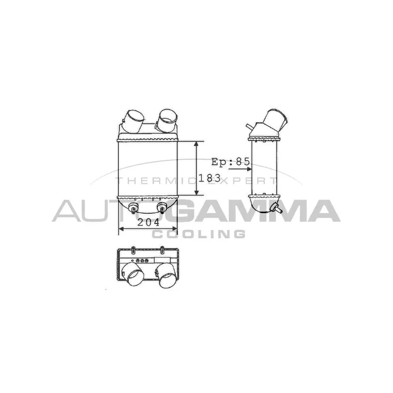 Intercooler, échangeur AUTOGAMMA 101479
