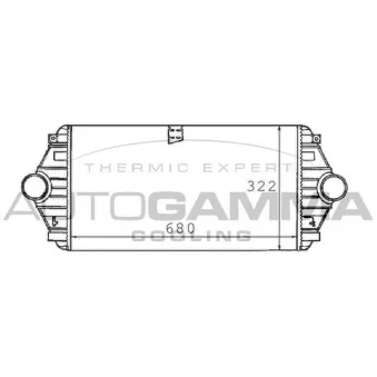 Intercooler, échangeur AUTOGAMMA 101491