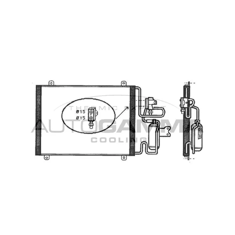 Condenseur, climatisation AUTOGAMMA 101811