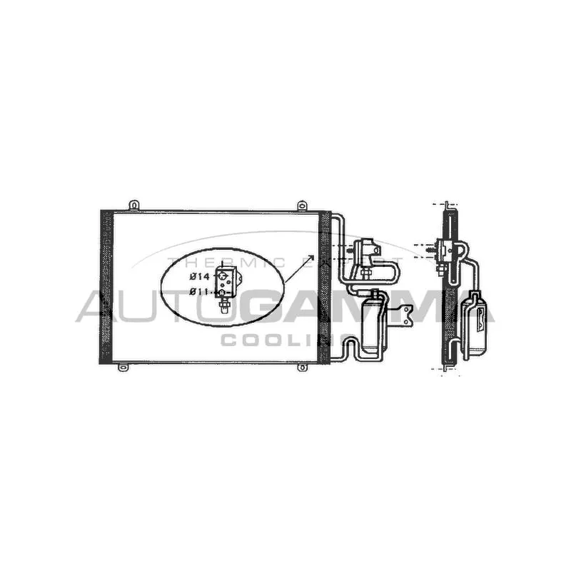 Condenseur, climatisation AUTOGAMMA 101812